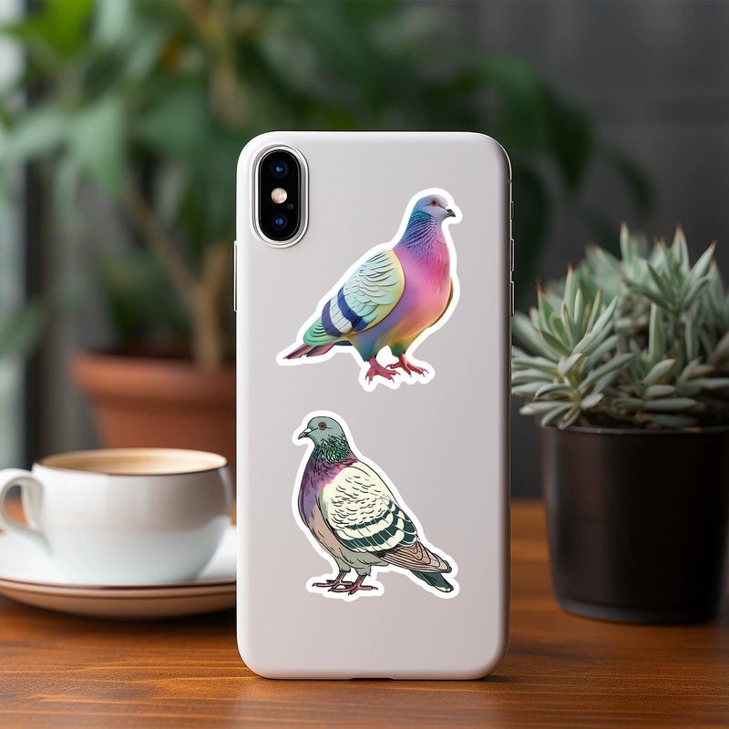 AUCEKO 50 PCS Stickers for Pigeon,Animal Pigeon Stickers,Teens Boys and Girls Sticker Pack Vinyl Skateboard Guitar Door Laptop Luggage Car Bike Water Bottle Birthday Party Supplies Stickers - Image 2