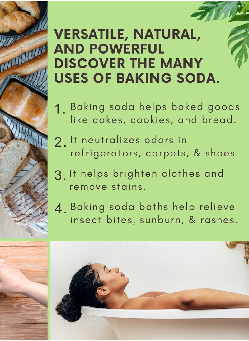 BLISS OF EARTH Baking Soda For Food and Cleaning Purpose 2.5kg Sodium Bicarbonate for Baking Cleaning and Deodorizing Food Grade Non GMO Eco Friendly  - Image 4
