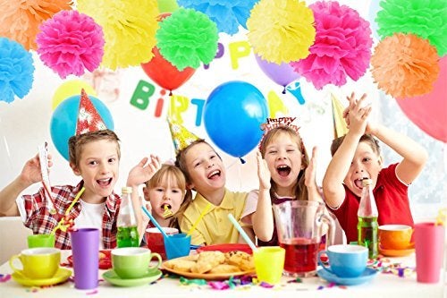 SUSIFT Paper Pom Poms - 15 pcs of 10, 12, 14 Inch - Paper Flowers - Perfect for Wedding Decor - Birthday Celebration - Wedding Party and Outdoor Decoration - Image 5