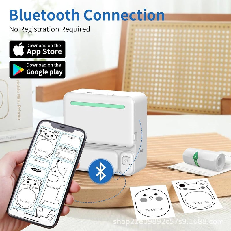 Selling Student Printer Home Connected To Mobile Phone Bluetooth Printer Wrong Topic Sorting Portable Mini Printing - Image 3