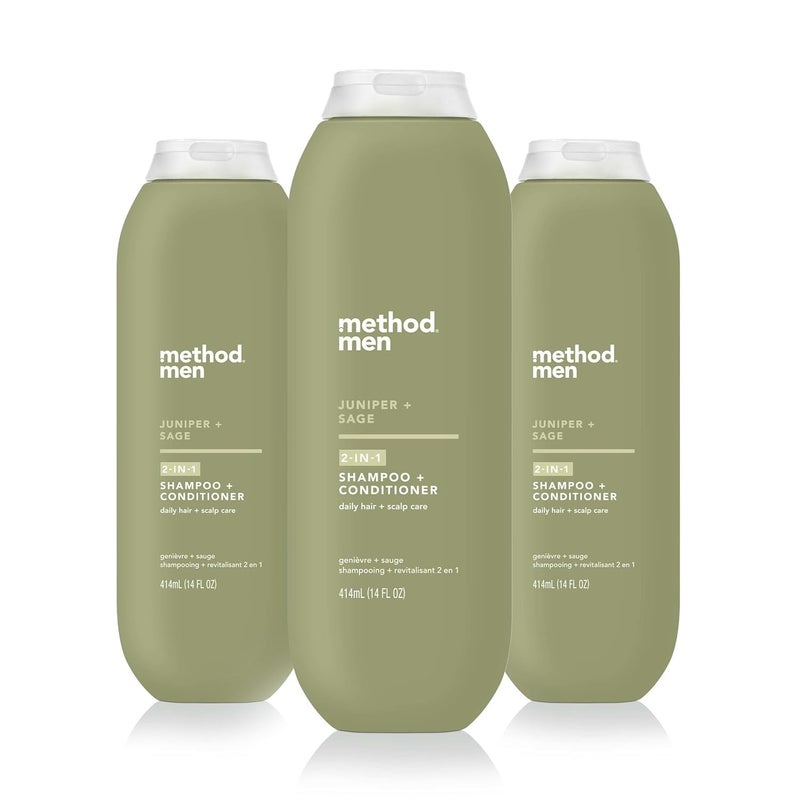 Method Men 2in1 Shampoo  Conditioner Juniper  Sage 14 Ounces Pack of 3