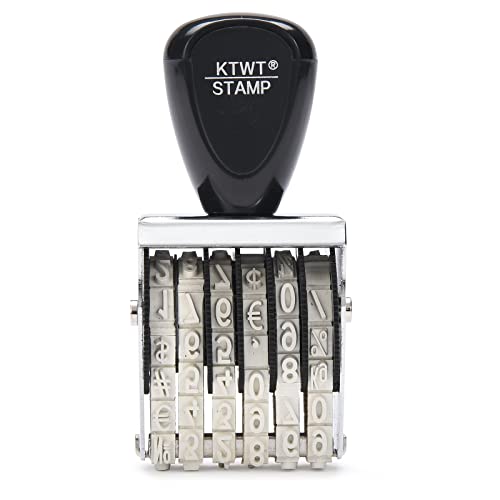 KTWT 6 Digits Rubber Number Stamp, Date Stamp, Office Stamp, Rotating Stamp, Office Business Stamps - Image 3