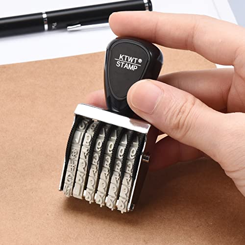 KTWT 6 Digits Rubber Number Stamp, Date Stamp, Office Stamp, Rotating Stamp, Office Business Stamps - Image 4