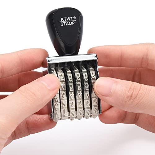 KTWT 6 Digits Rubber Number Stamp, Date Stamp, Office Stamp, Rotating Stamp, Office Business Stamps - Image 5