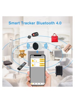 Generic 2 Pack Bluetooth Key Finder Locator, Mini Anti Lost Item Finder Tag Key Tracker Alarm For Pet, Key, Wallet, Luggage, Compatible With Ios And Android, Incl Silicone Protective Cases (White and Black)  - Image 2