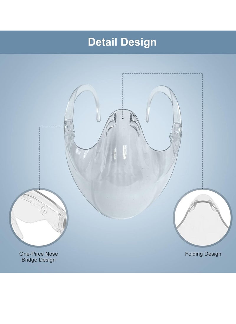 Generic - 1PCS Transparent Face Shield, Lightweight Anti-Fog Protective Face Mask, Durable Breathable Visible Expression Face Mask, Plastic Reusable Washable Clear Face Shield for Men and Women - Image 1
