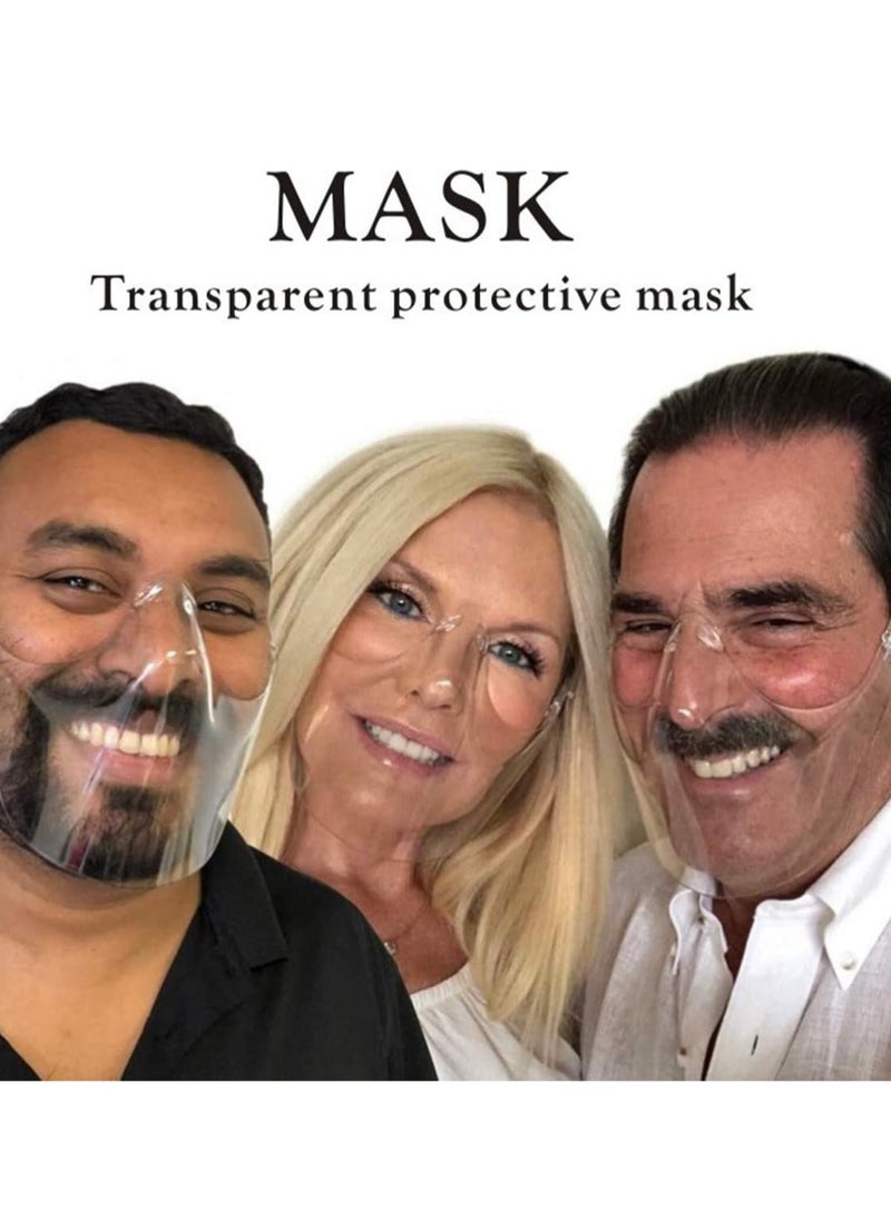 Generic - 1PCS Transparent Face Shield, Lightweight Anti-Fog Protective Face Mask, Durable Breathable Visible Expression Face Mask, Plastic Reusable Washable Clear Face Shield for Men and Women - Image 1