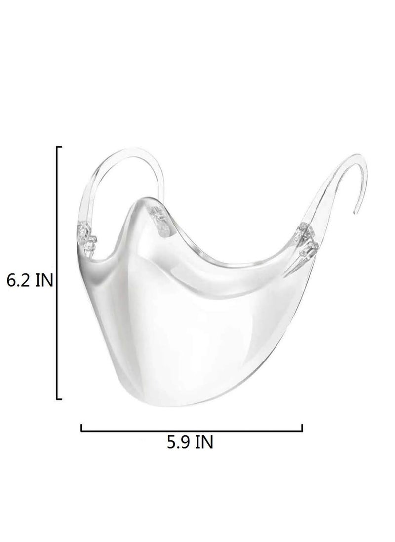 Generic - 1PCS Transparent Face Shield, Lightweight Anti-Fog Protective Face Mask, Durable Breathable Visible Expression Face Mask, Plastic Reusable Washable Clear Face Shield for Men and Women - Image 1