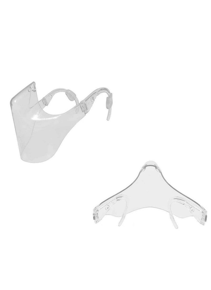 Generic - 1PCS Transparent Face Shield, Lightweight Anti-Fog Protective Face Mask, Durable Breathable Visible Expression Face Mask, Plastic Reusable Washable Clear Face Shield for Men and Women - Image 1