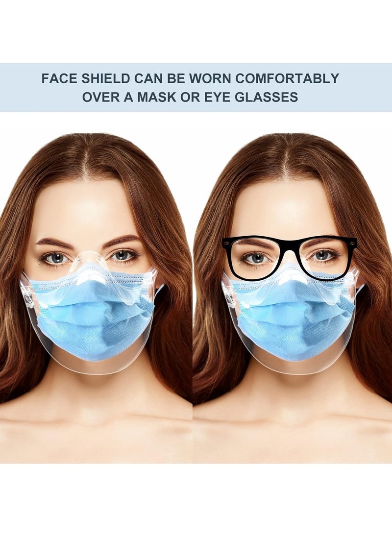 Generic - 1PCS Transparent Face Shield, Lightweight Anti-Fog Protective Face Mask, Durable Breathable Visible Expression Face Mask, Plastic Reusable Washable Clear Face Shield for Men and Women - Image 1