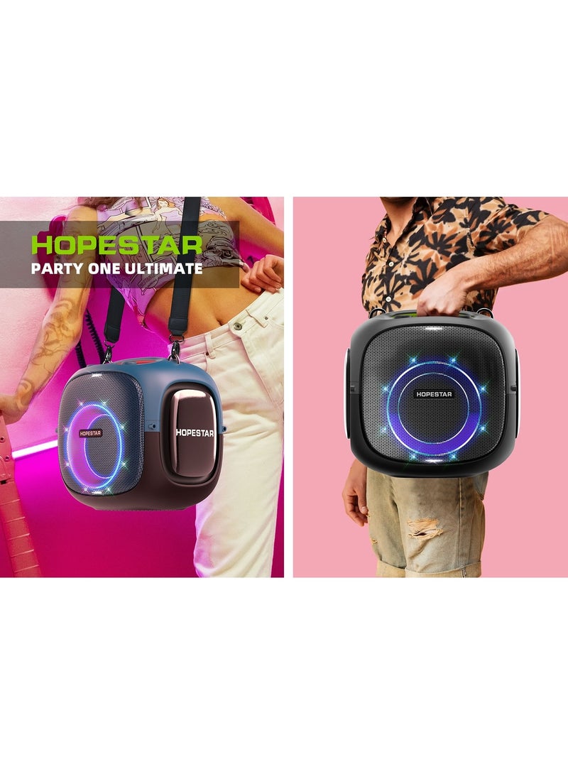 HOPESTAR HOPE STAR PARTY ONE ULTIMATE 240W Wireless Speaker | With 2 Wireless Microphones | RGB Lights | Deep Bass | Portable Bluetooth Speaker for Outdoor Events - Image 5