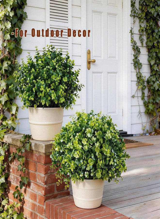 Trimgrace 10 Bundles Fake Eucalyptus Branches, Artificial Greenery for Indoor Outdoor Decor - Realistic Faux Plants Stems for Vase, Wedding, Porch Planter and Table Centerpiece Arrangements Decoration - Image 3