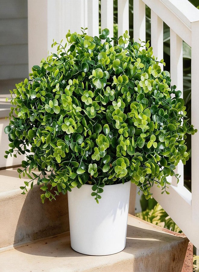 Trimgrace 10 Bundles Fake Eucalyptus Branches, Artificial Greenery for Indoor Outdoor Decor - Realistic Faux Plants Stems for Vase, Wedding, Porch Planter and Table Centerpiece Arrangements Decoration - Image 1