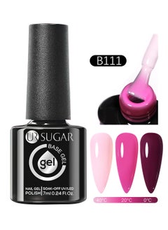 UR SUGAR Rubber Base Gel, Temperature Changing Ombre Glitter Nail Gel Polish, Long Lasting Easy To Use Builder Base Nail Gel, Base Coat For Nail Strengthening, Nail Art Design, Soak Off LED Nail Gel  - Image 1