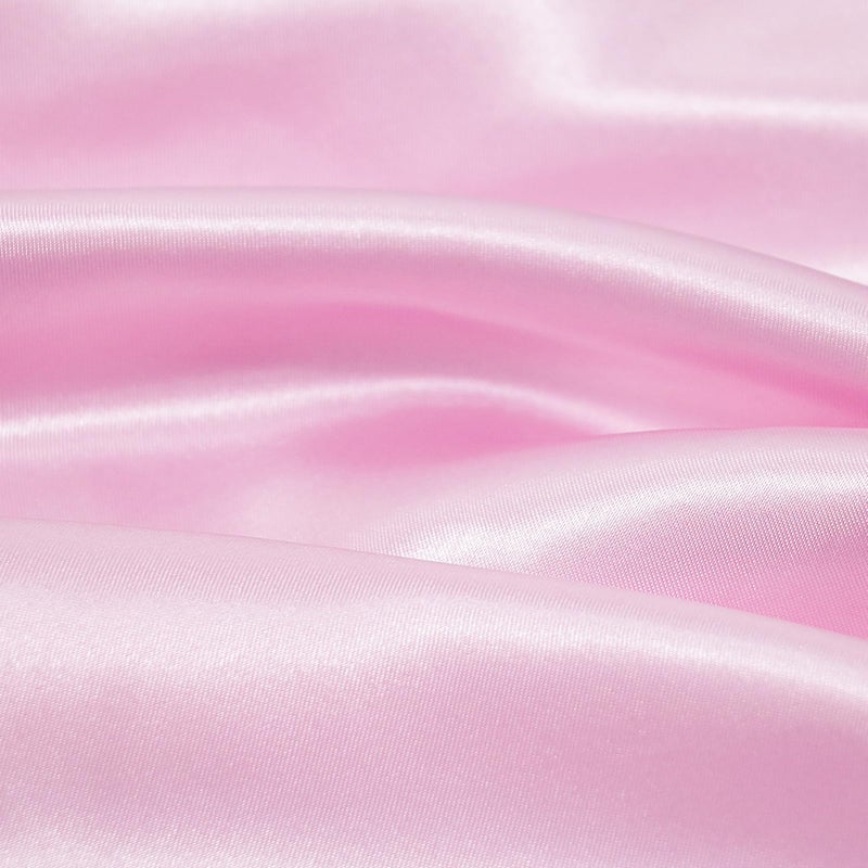 vimate Pink Silk Scarf, Ladies 35'' Square Satin Soild Silk Hairband Scarf for Head Wrap Sleeping at Night (Style 39-Pink) - Image 3