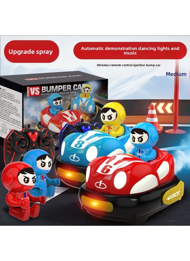 Generic Bumper Car Remote Control Car Toy Boy Car Double Battle Parent-child Kids Racing Drift Off-road Electric-Color:One-click Spray [two-player Battle Version] Fun Competition [eggboy Racer Remote Control Car] Gift Box  - Image 2