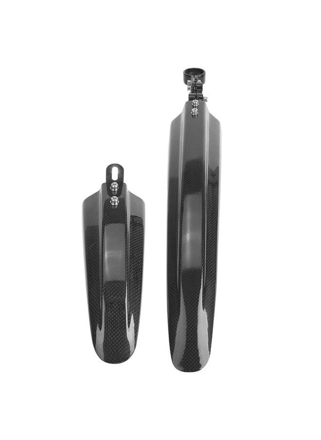 Thoraya 1 Set Carbon Fiber Outdoor Mountain Bike Fender Front Rear Mudguard Fenders Bicycle Accessories3k bright Front Rear Mudguard Set  - Image 2