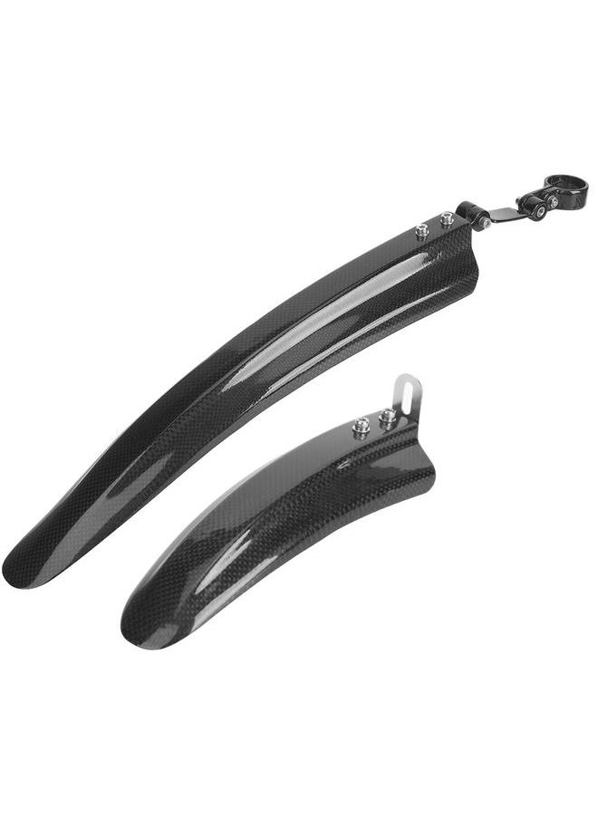 Thoraya 1 Set Carbon Fiber Outdoor Mountain Bike Fender Front Rear Mudguard Fenders Bicycle Accessories3k bright Front Rear Mudguard Set  - Image 3