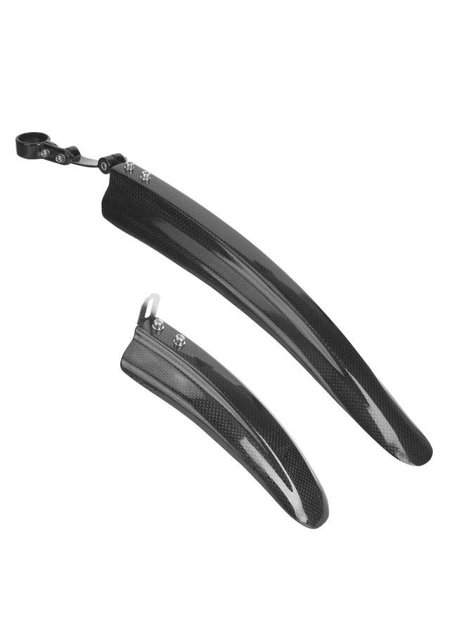 Thoraya 1 Set Carbon Fiber Outdoor Mountain Bike Fender Front Rear Mudguard Fenders Bicycle Accessories3k bright Front Rear Mudguard Set  - Image 1