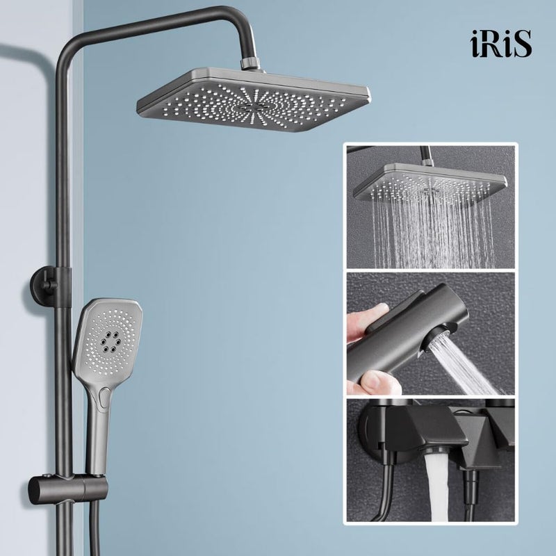 IRIS مجموعة دش iRiS الحرارية الكاملة مع رأس دش ومسدس bidet ومفاتيح بيانو سهلة الاستخدام وشاشة رقمية - Image 3