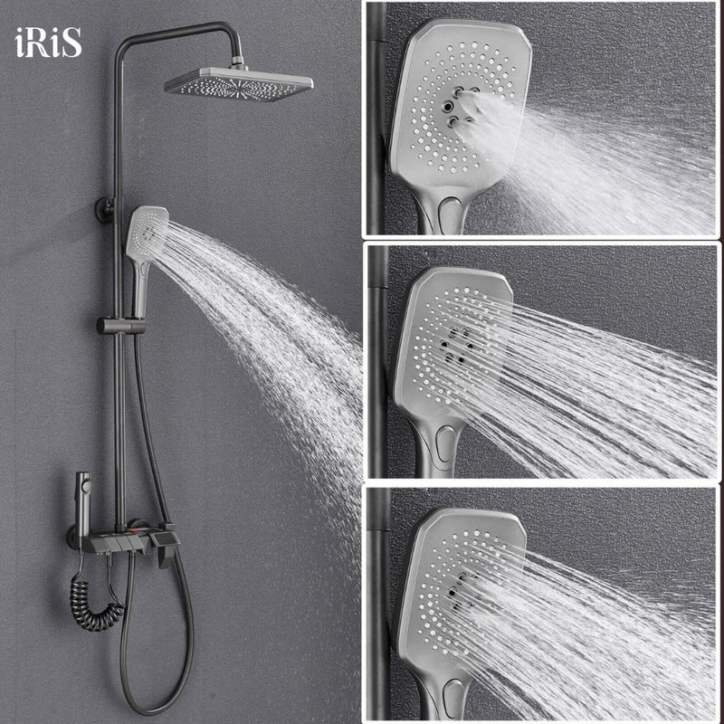 IRIS مجموعة دش iRiS الحرارية الكاملة مع رأس دش ومسدس bidet ومفاتيح بيانو سهلة الاستخدام وشاشة رقمية - Image 4