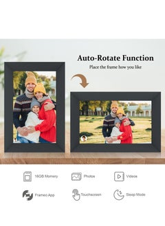 إطار صور رقمي WiFi 10.1 بوصة ، شاشة لمس IPS ذكية سحابية مع سعة تخزين 16GB ، إعداد سهل لمشاركة الصور أو مقاطع الفيديو عبر تطبيق Frameo ، دوران تلقائي ، يمكن تعليقه على الحائط (أسود) - pzsku/Z4629B16300AD9AA4E487Z/45/_/1706668891/fcc71d54-42ed-49e8-8c77-b606cc69c6d2