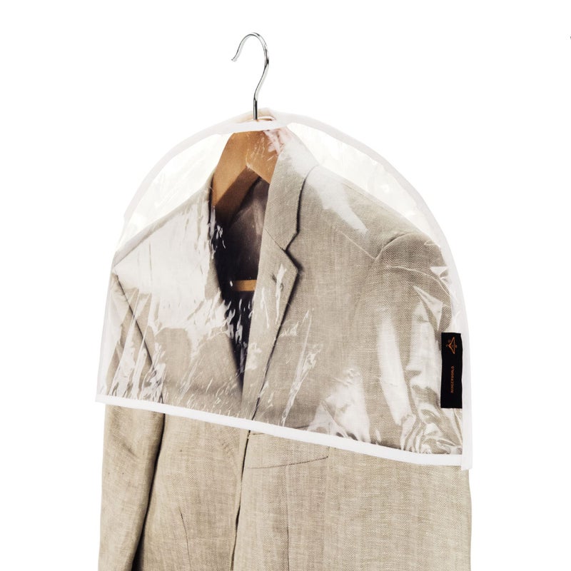 Hangerworld Pack Of 20 Clear 24Inch X 12Inch Shoulder Dust Dirt Protector Storage Clothes Cover Bags - Image 3