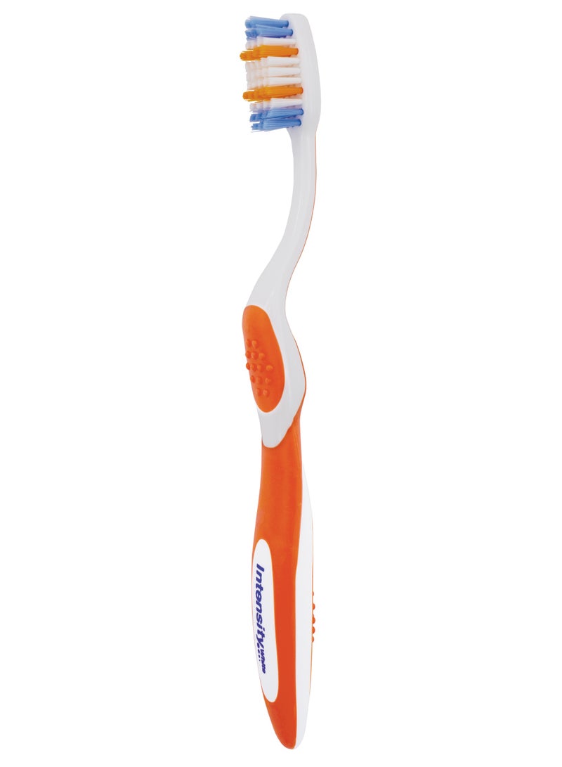 Piave Intensity White Medium Toothbrush, Whitening Bristles, Gentle Gum Care, Ergonomic Handle, Deep Cleaning for Daily Oral Care - Image 3