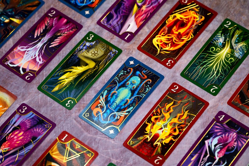 Asmodee Mythicals Card Game - Master The Elements of Water, Air, Earth & Fire! Tactical Risk-Taking Strategy Game for Kids & Adults, Ages 8+, 2 Players, 15 Minute Playtime, Made by Repos Production - Image 5