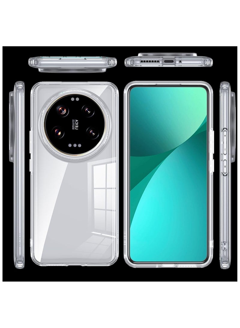 عام حافظة متوافقة مع شاومي 14 الترا ، حافظة شفافة متجمدة غطاء نحيف ، غلاف ممتص الصدمات للبشرة لهاتف شاومي 14 الترا - Image 1