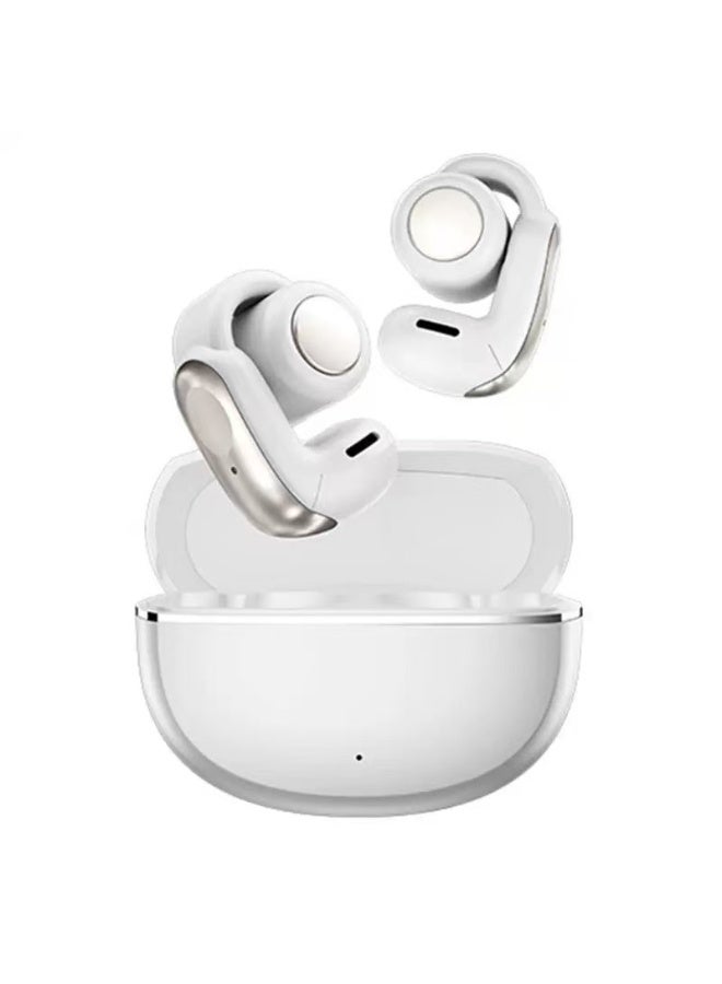 ألترا سماعات الأذن فائقة الانفتاح بتقنية OpenAudio، سماعات الأذن اللاسلكية المفتوحة، عمر بطارية يصل إلى 48 ساعة، دخان أبيض - Image 1