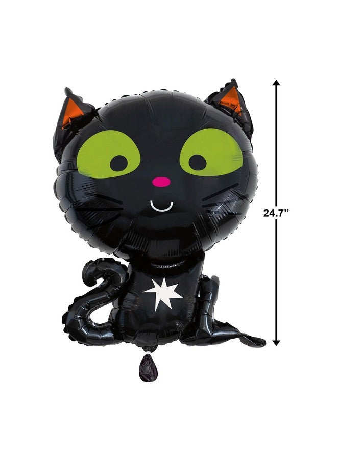 Unique بالون عملاق على شكل قطة سوداء - 24.7" (1 قطعة) - ديكور مثالي للهالوين ووسيلة ترفيه للحفلات، إضافة لافتة للنظر ومرعبة للاحتفال الخاص بك - Image 2