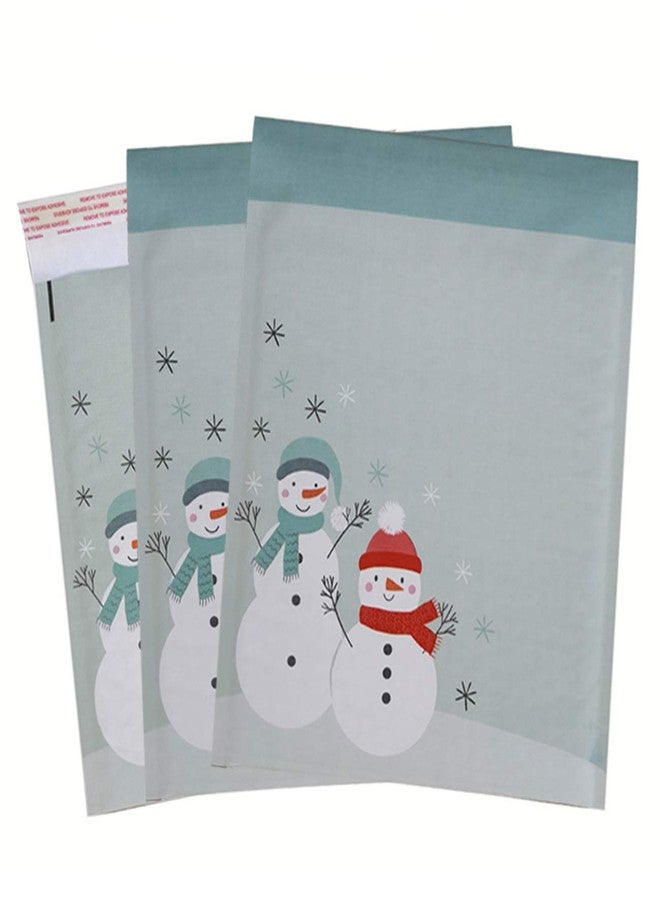 Orgrimmar 10 Packs 10.8"x11.2" Christmas Bubble Mailer Bubble Envelope Self-Seal Wrap Holiday Pouches Bags (Snowmen) - Image 1