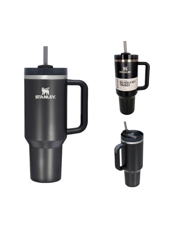 Stanley Quencher H2.0 FlowState Vacuum Insulated Tumbler – 40oz Black Stainless Steel Travel Mug with Leakproof Lid & Reusable Straw – Double-Walled Thermal Insulation – Keeps Drinks Hot for 7 Hours & Cold for 24 Hours – Durable, BPA-Free, Portable & Ideal for Coffee, Water, Smoothies, Iced Tea & On-the-Go Hydration  - Image 4