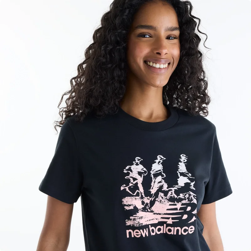 New Balance Black Women's Multi Runner Relaxed T-Shirt for Women | Best Price UAE