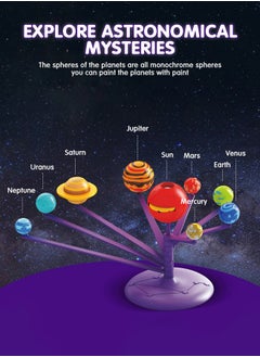 GROIC DIY Solar System Model Kit, STEM Projects Planet Planetarium Projector, Fun Learning & Education Toys, Arts and Crafts Science Kit, Astronomy Gifts Glow in The Dark for Teens  - Image 3