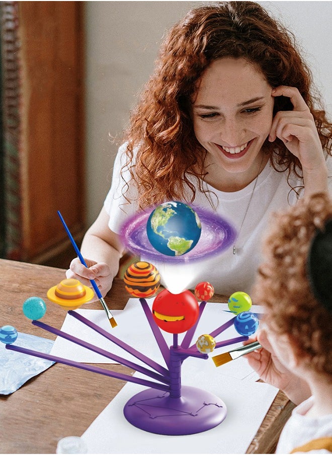 GROIC - DIY Solar System Model Kit, STEM Projects Planet Planetarium Projector, Fun Learning & Education Toys, Arts and Crafts Science Kit, Astronomy Gifts Glow in The Dark for Teens - Image 1