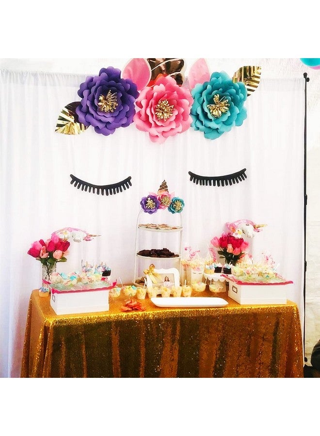 Poise3EHome 4Ft X 7Ft White Sequin Photography Backdrop Curtain For Party Decoration White - Image 3