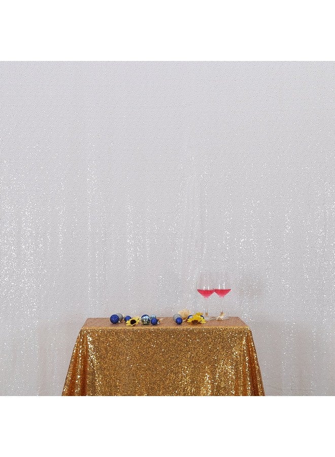 Poise3EHome 4Ft X 7Ft White Sequin Photography Backdrop Curtain For Party Decoration White - Image 2