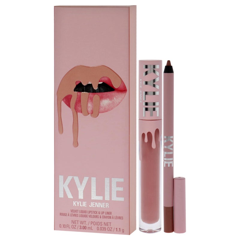 Kylie Velvet Lip Kit - 700 Bare by Kylie Cosmetics for Women - 2 Pc 0.10 oz Velvet Liquid Lipstick, 0.03 oz Lip Liner - Image 4