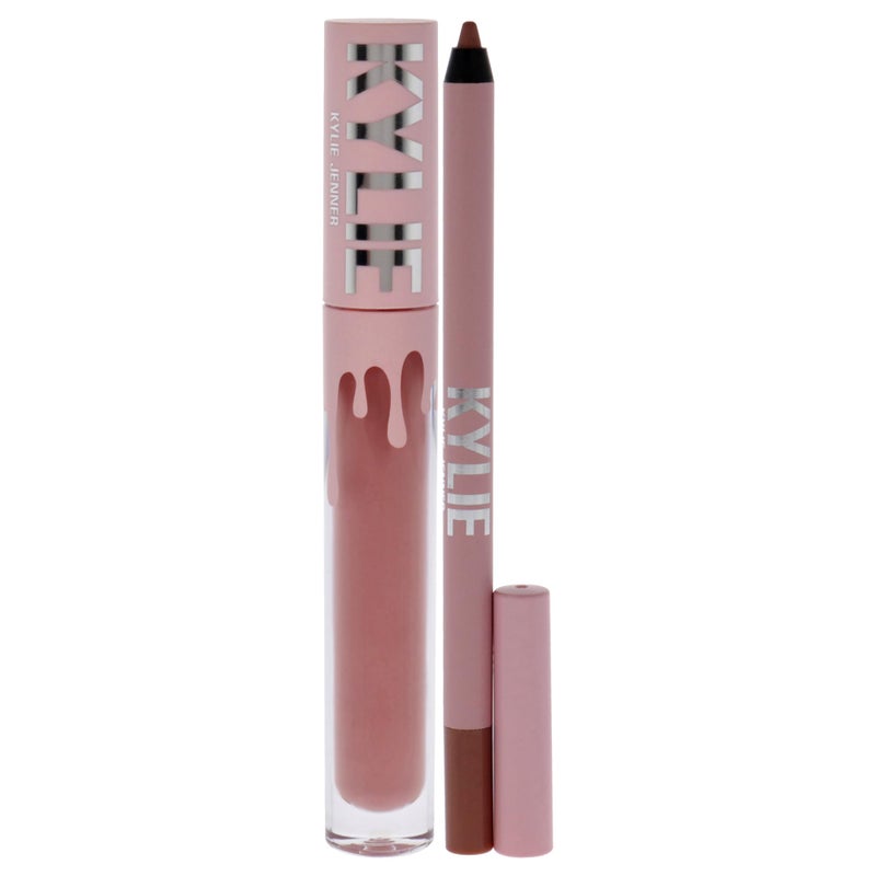Kylie Velvet Lip Kit - 700 Bare by Kylie Cosmetics for Women - 2 Pc 0.10 oz Velvet Liquid Lipstick, 0.03 oz Lip Liner - Image 2