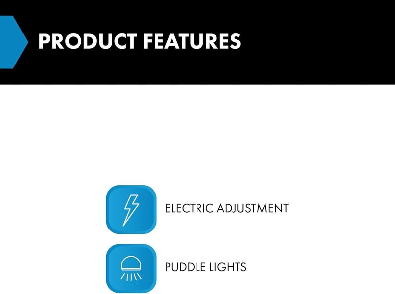 TRQ Passenger Side Power Mirror Chrome Cover Puddle Light Smooth Black Compatible with 2006-2010 Ford Explorer 2007-2010 Explorer Sport Trac FO1321417 - Image 2