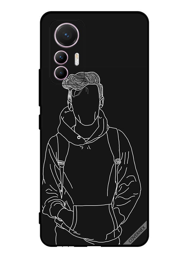 Covernex Protective Case Cover For Xiaomi 12 lite Sketch Of Jacket Boy - Image 1