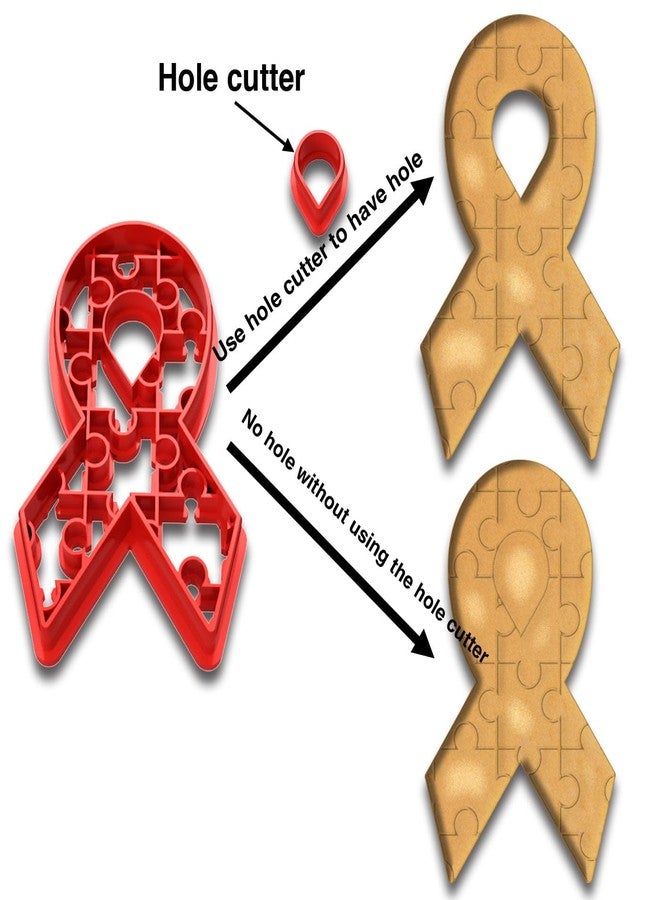 Mighty Gadget Autism Awareness Ribbon Cookie Cutter (4.5x2.75") - Symbol of Support - Image 2