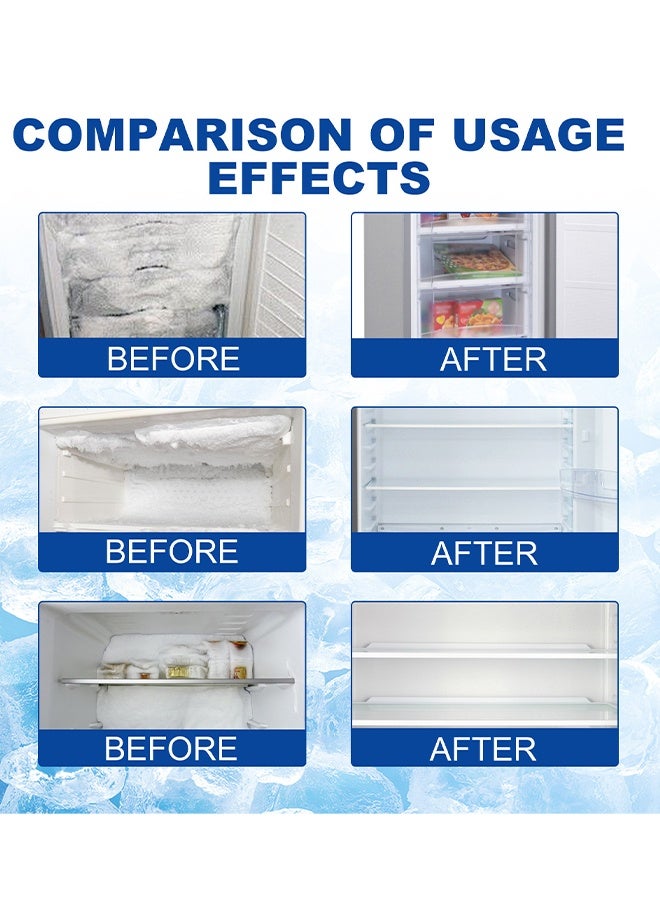 JUE-FISH Defrosting Spray For Fridge Freezer, Refrigerator Defrosting Spray, Refrigerator Deicing And Defrosting Agent, Spray For Defrosting Refrigerator And Freezer, Efficiently Quickly Removes, Defrosting And Defrosting Agent, Saves Electricity And Odour, 120ML - Image 5