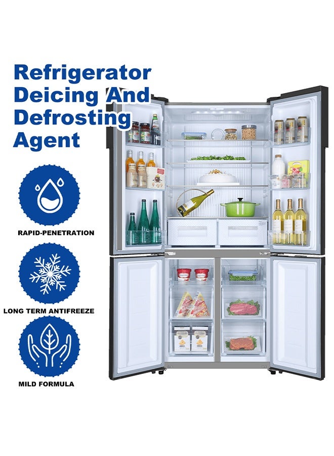 JUE-FISH Defrosting Spray For Fridge Freezer, Refrigerator Defrosting Spray, Refrigerator Deicing And Defrosting Agent, Spray For Defrosting Refrigerator And Freezer, Efficiently Quickly Removes, Defrosting And Defrosting Agent, Saves Electricity And Odour, 120ML - Image 4