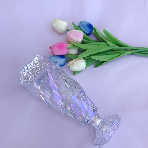 Eastern Rock Glass Flower vase 2.4lb 9.5inch,Bohemian Style, for Centerpieces,Wedding,Home Decor Glass Vase (Sparkling) - Image 4