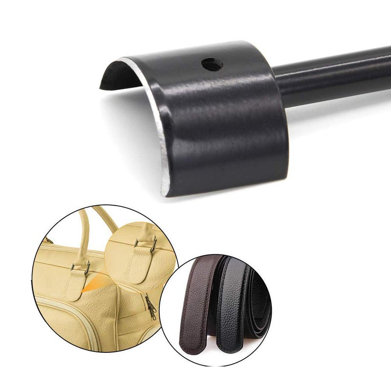 Aulufft 6 Pcs Leather Craft Tools Half-Round Cutter Punch Leather Belt End Cutter Leather Craft Tools for Crafting Strap Belt Wallet and Bag End DIY (15.20.25.30.35.40mm) - Image 5