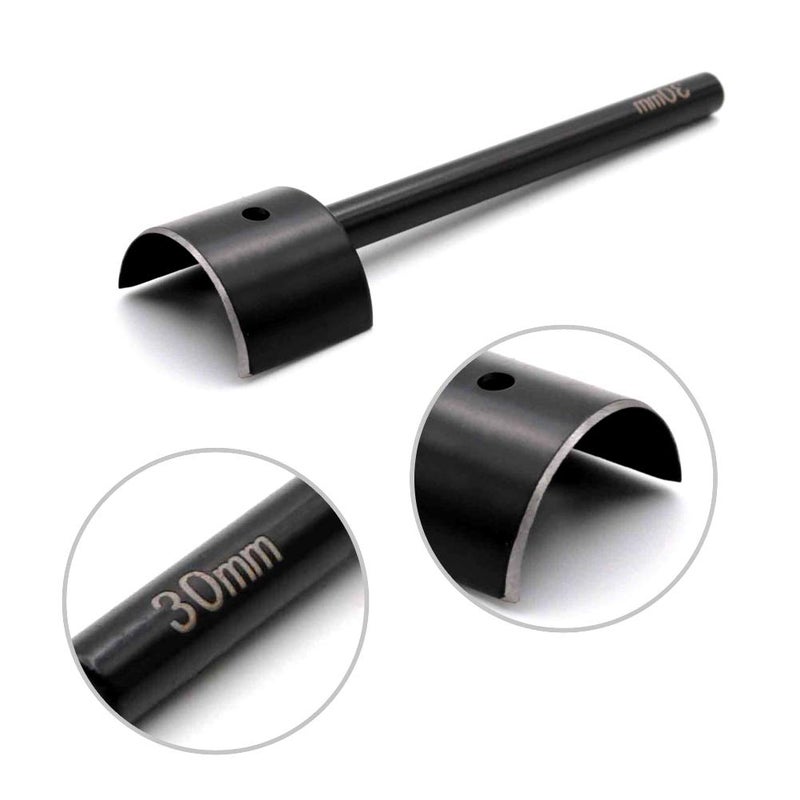 Aulufft 6 Pcs Leather Craft Tools Half-Round Cutter Punch Leather Belt End Cutter Leather Craft Tools for Crafting Strap Belt Wallet and Bag End DIY (15.20.25.30.35.40mm) - Image 2