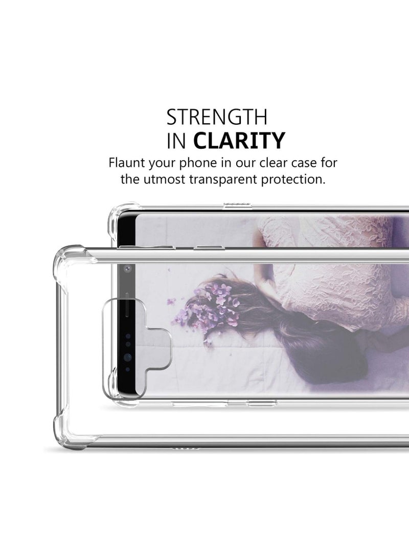 DUSALA Samsung Galaxy Note 9 Case Clear Note 9 Case Shockproof TPU Bumper Cases Non Slip Scratch Resistant PC Hard Back Protective Case Cover for Galaxy Note 9 - Image 2